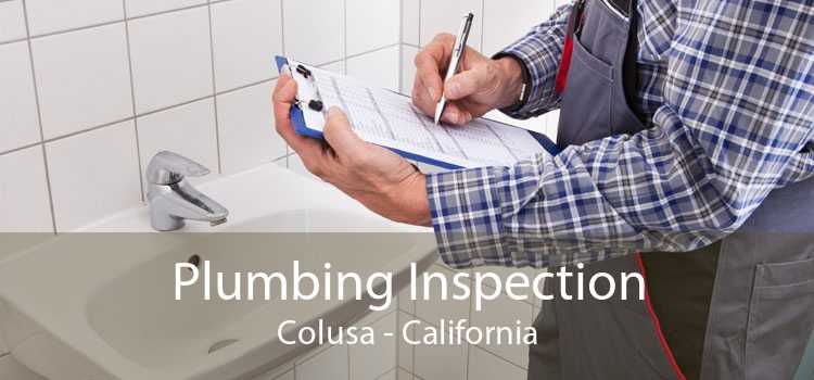 Plumbing Inspection Colusa - California