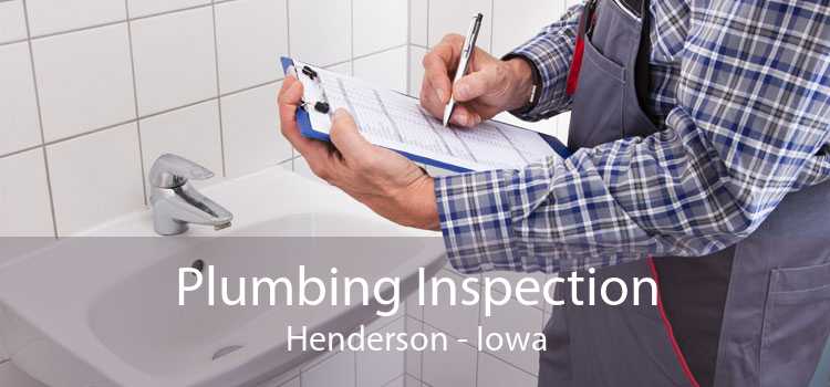Plumbing Inspection Henderson - Iowa