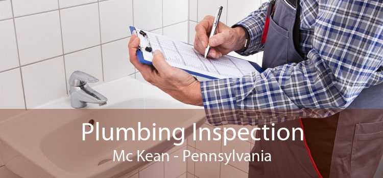 Plumbing Inspection Mc Kean - Pennsylvania